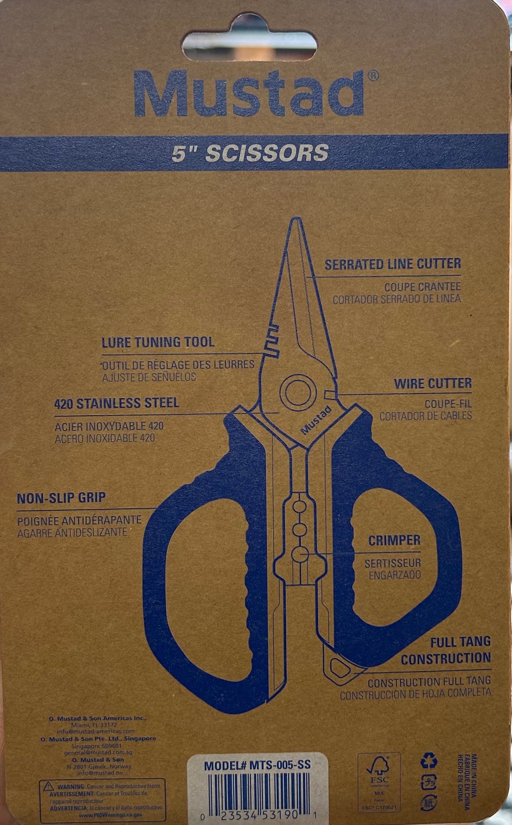 Mustad 5” Scissors