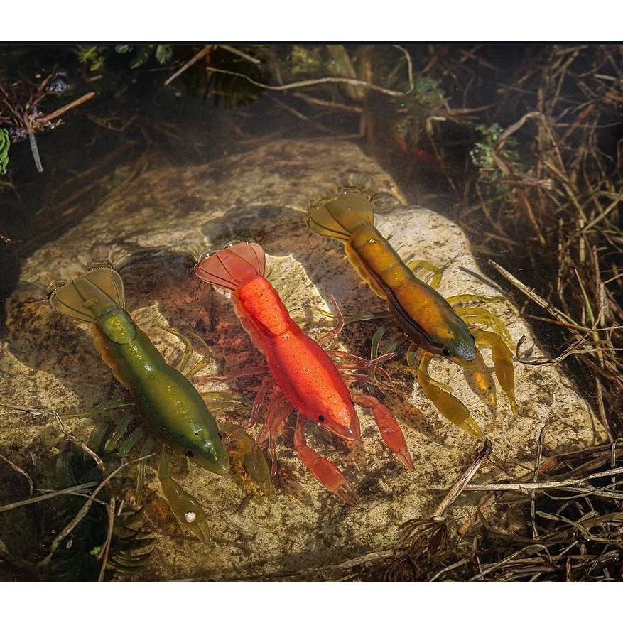 Live Target Crawfish Soft Plastic Bass Lure Packs