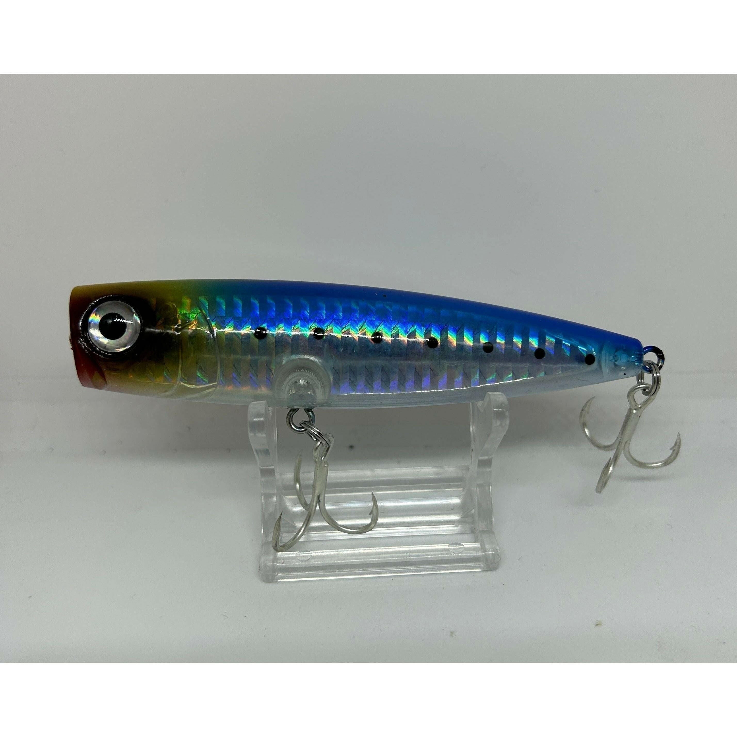 Small 3D Prism Surface Popper Topwater Bass Lure 105mm 23g - Bass Lures UK