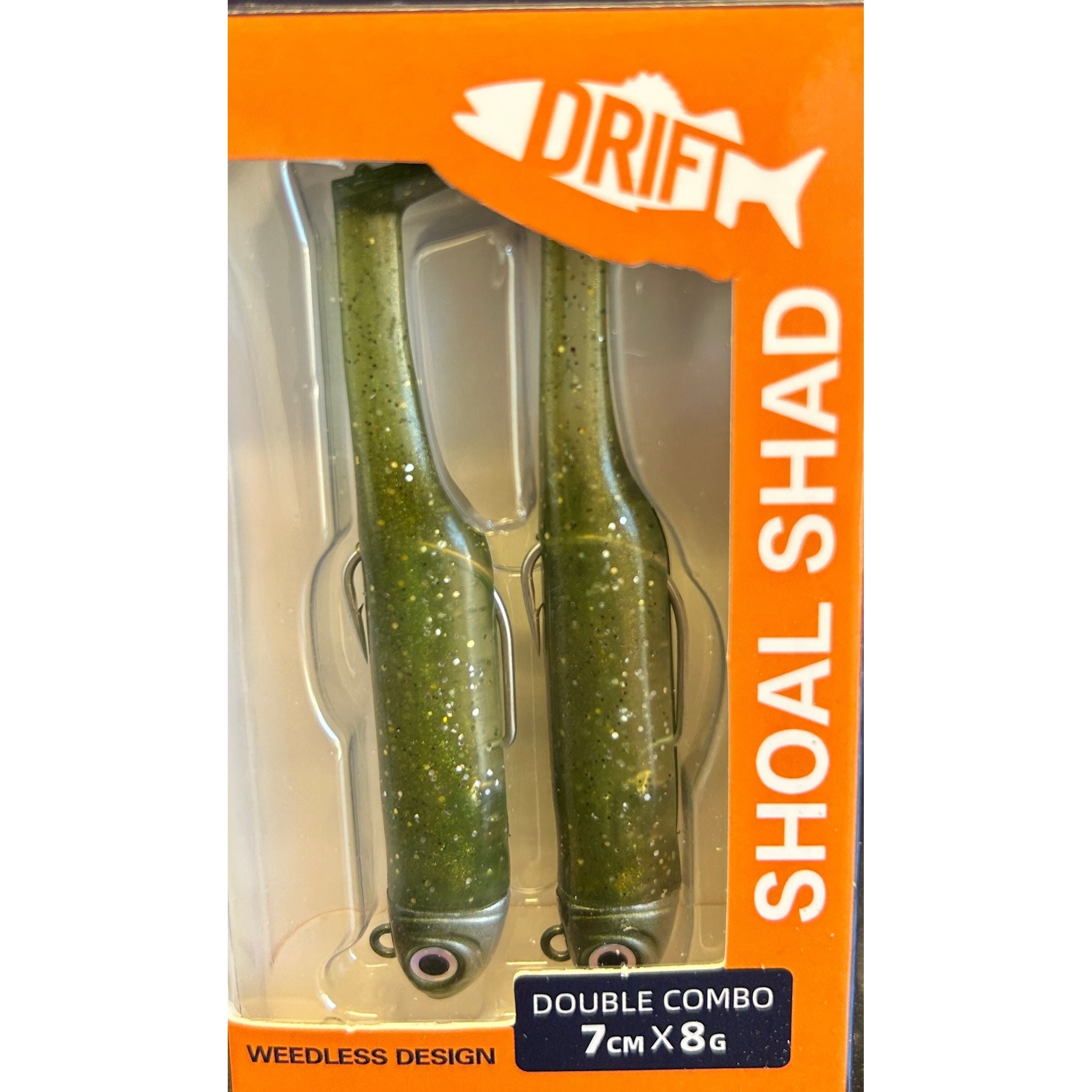Drift Weedless Shoal Shad Double Combo Bass Lure