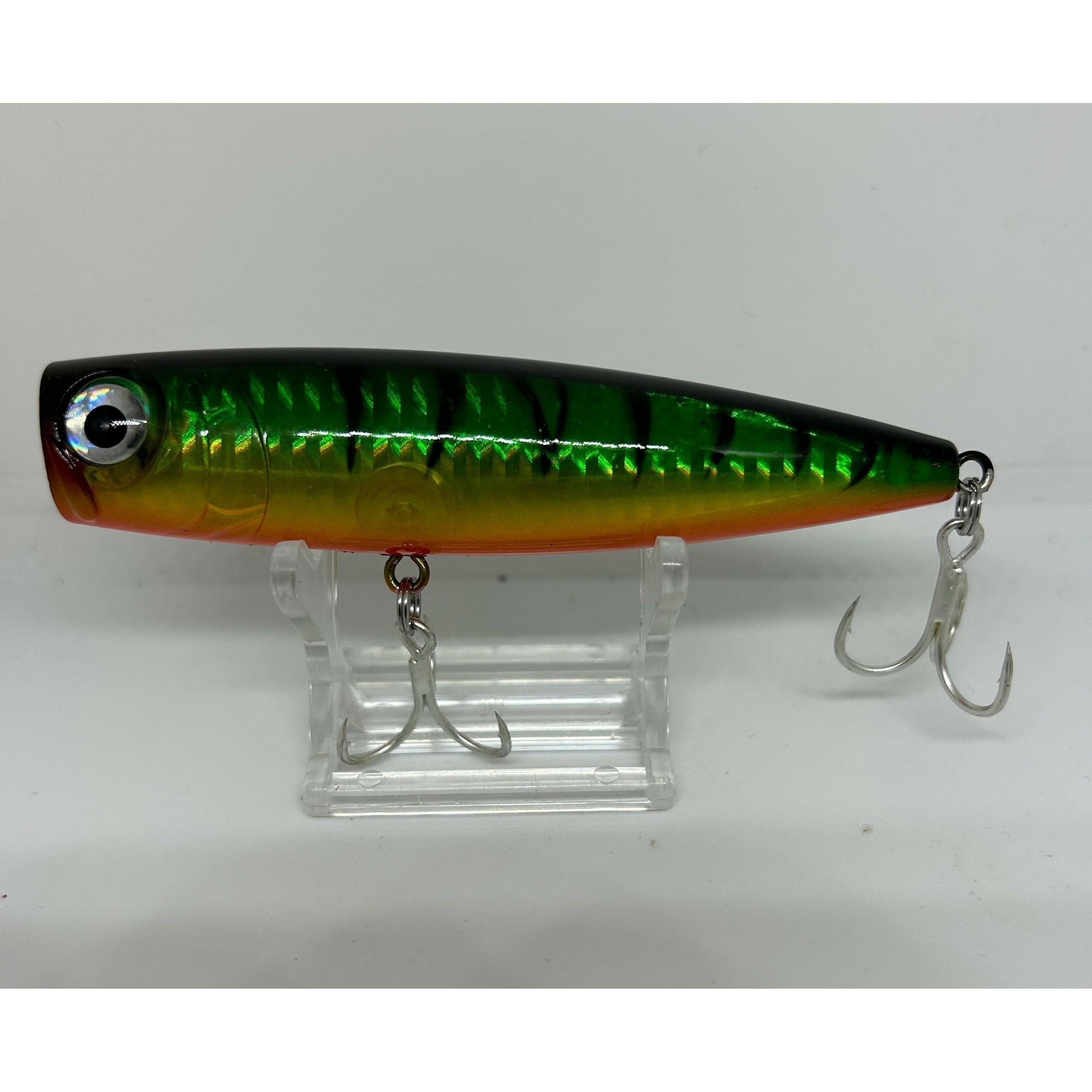 Small 3D Prism Surface Popper Topwater Bass Lure 105mm 23g - Bass Lures UK