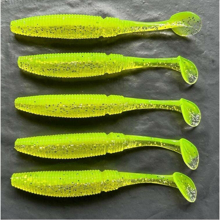 4.5” & 4” Ribbed Bass Lure Shad Set - Bass Lures UK