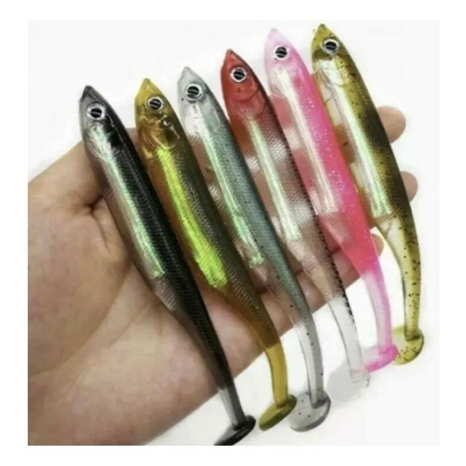 4.5” Soft J Shad Style Bass Lure Sets 125mm 18g - Bass Lures UK