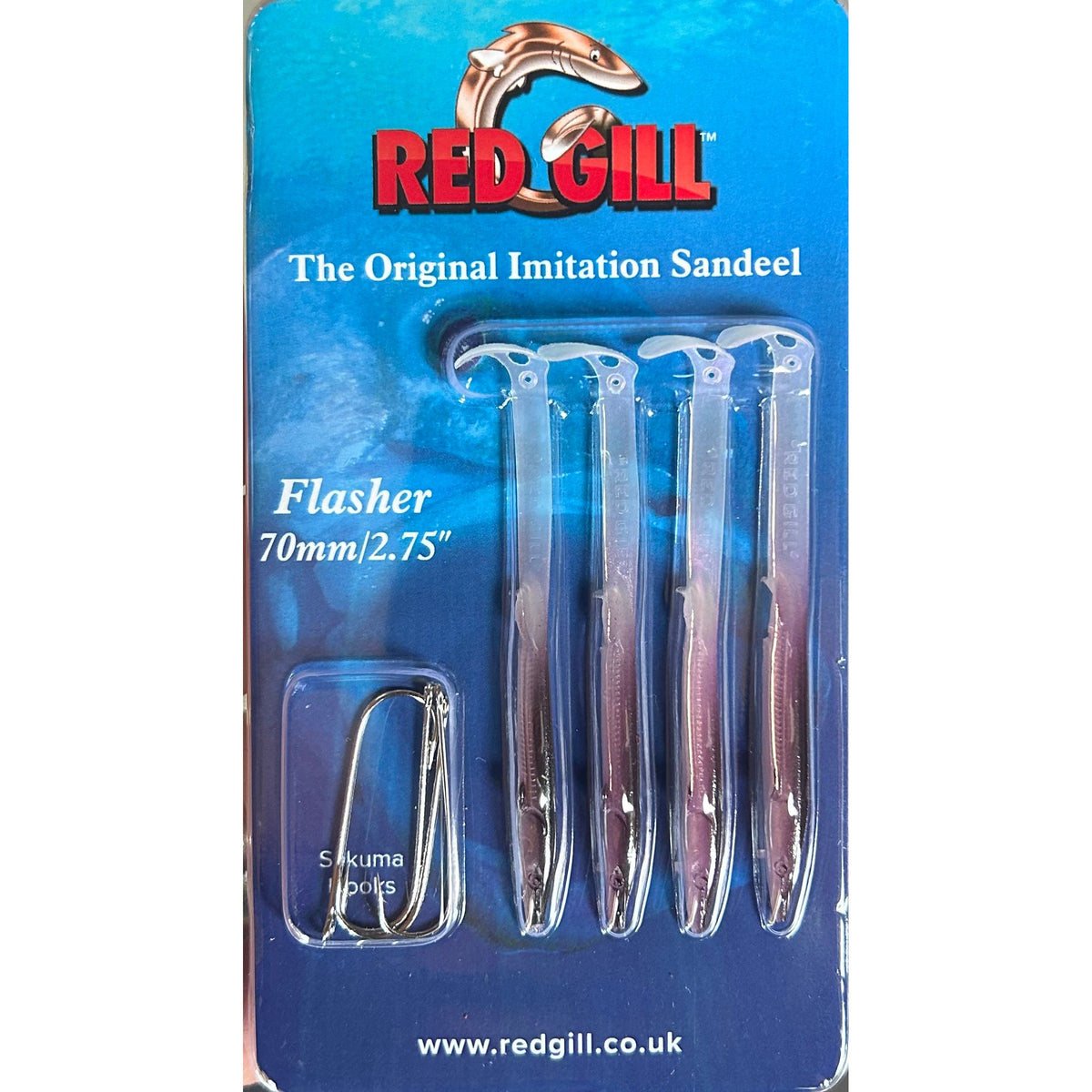 Red Gill Original Imitation Sandeel 70mm (Flashers)