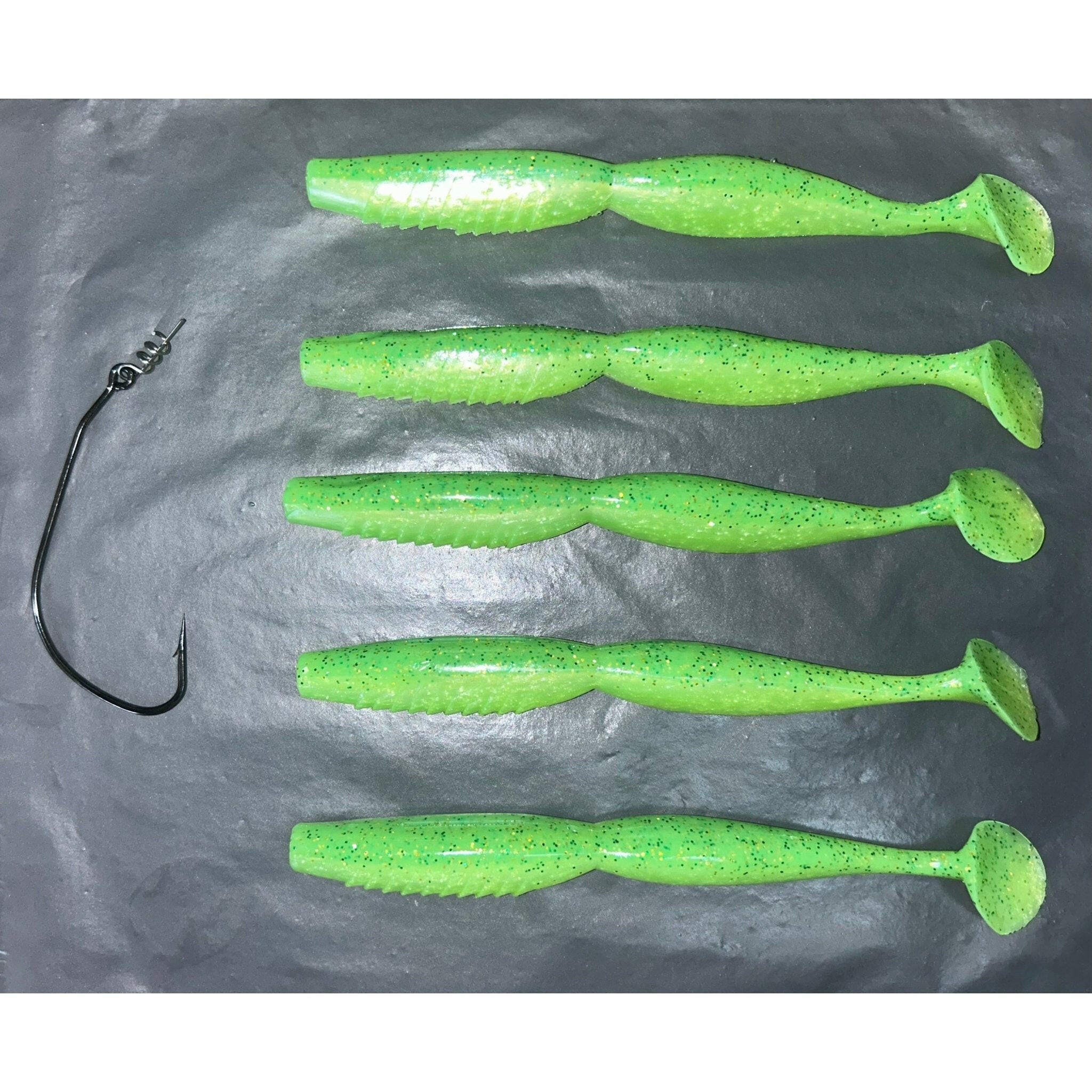 5” & 4” Spindle Paddletail Spinning Bass Lure Sets - Bass Lures UK