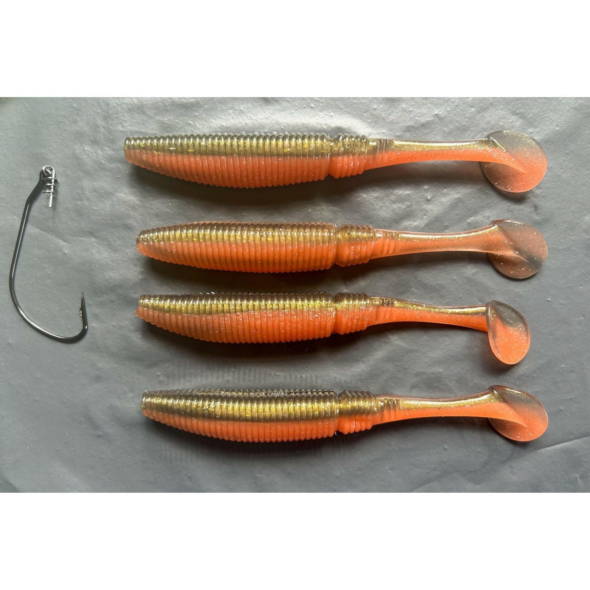 5” Ribbed Shad Bass Lure Sets - Bass Lures UK