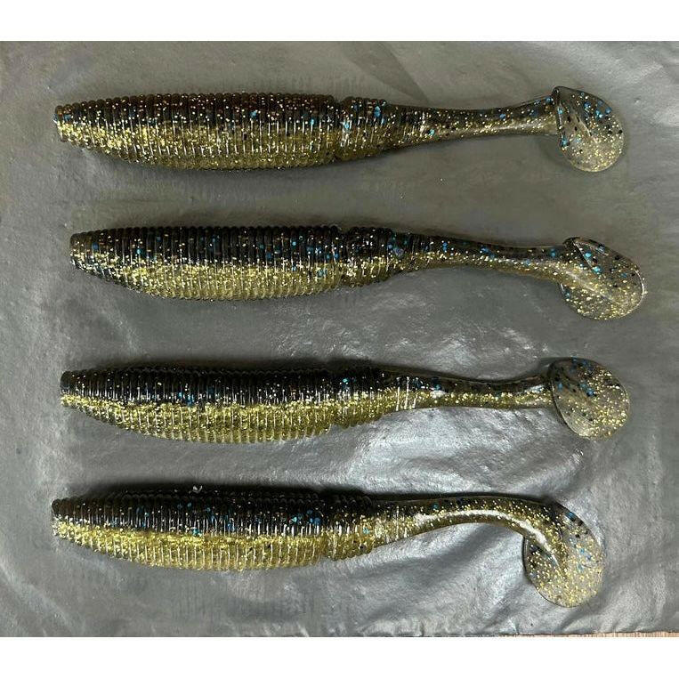 5” Ribbed Shad Bass Lure Sets - Bass Lures UK