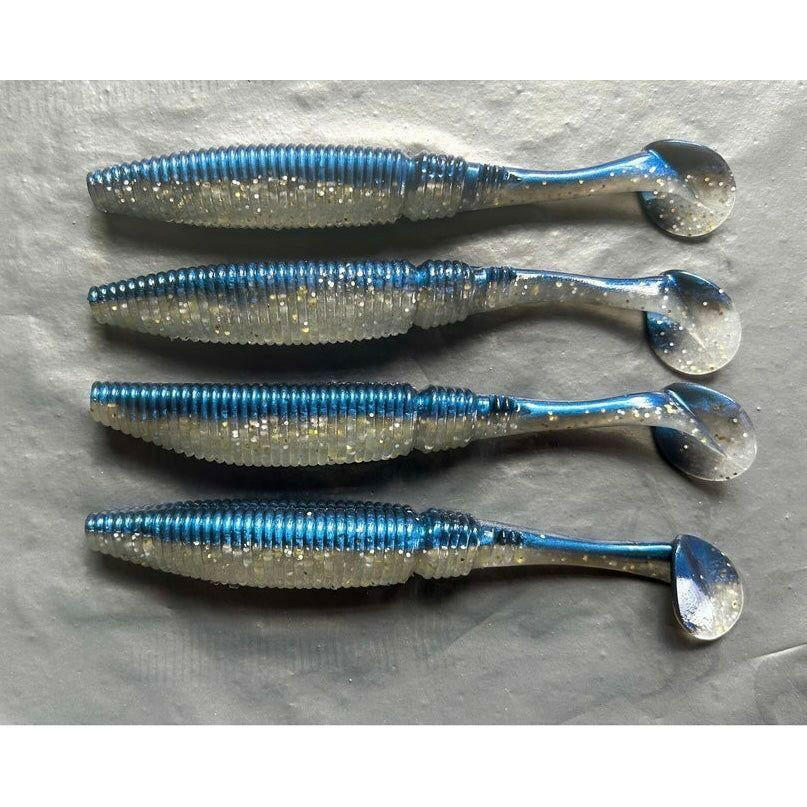 5” Ribbed Shad Bass Lure Sets - Bass Lures UK