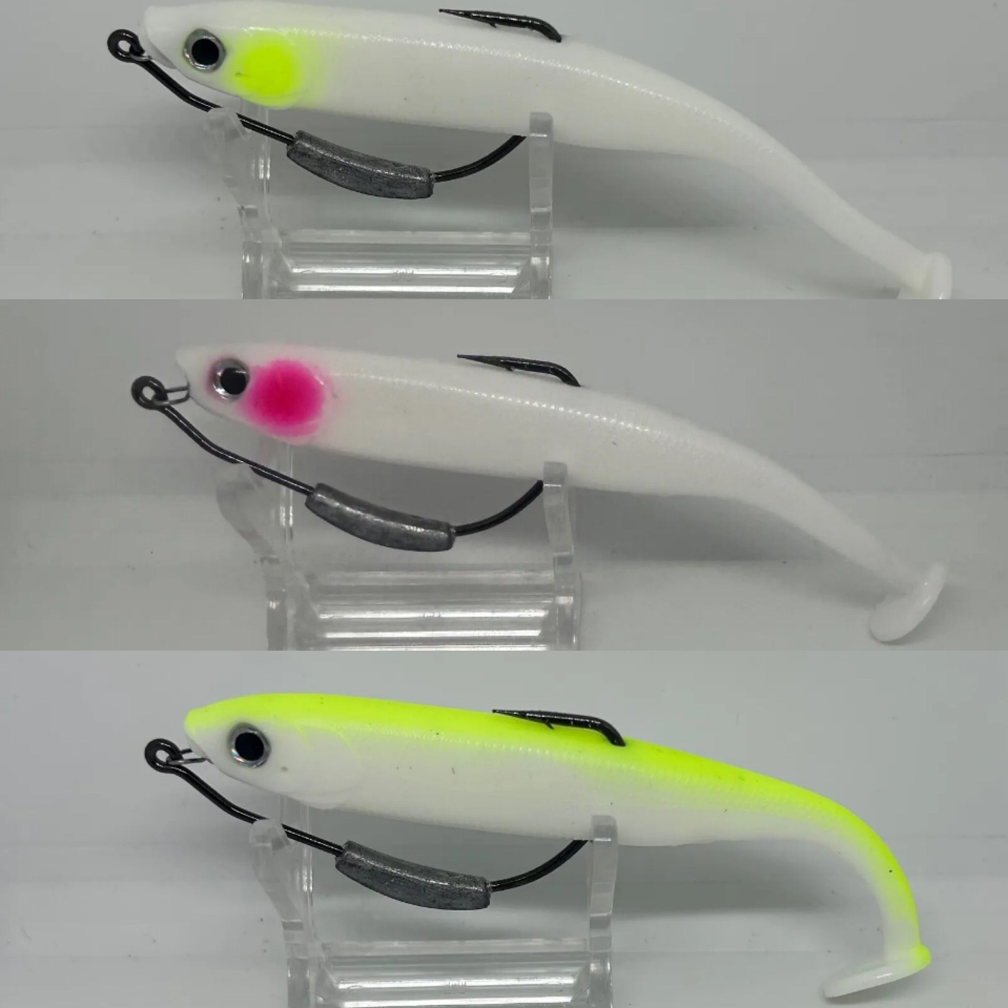 4.5” Soft J Shad Style Bass Lure Sets 125mm 18g