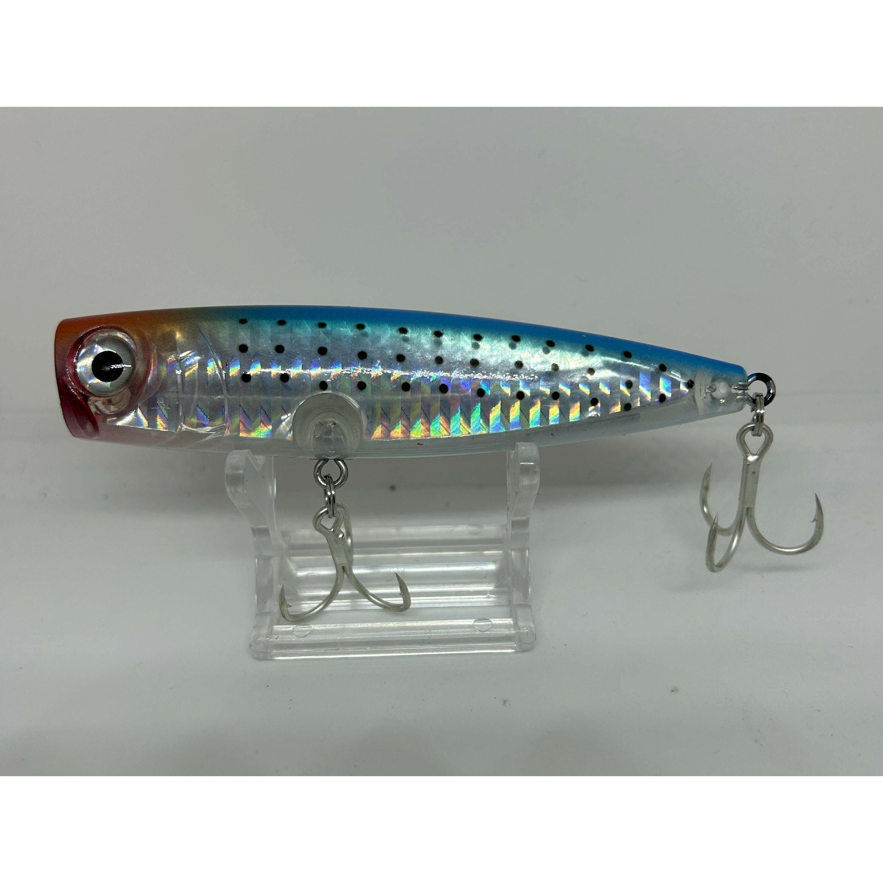 Small 3D Prism Surface Popper Topwater Bass Lure 105mm 23g - Bass Lures UK