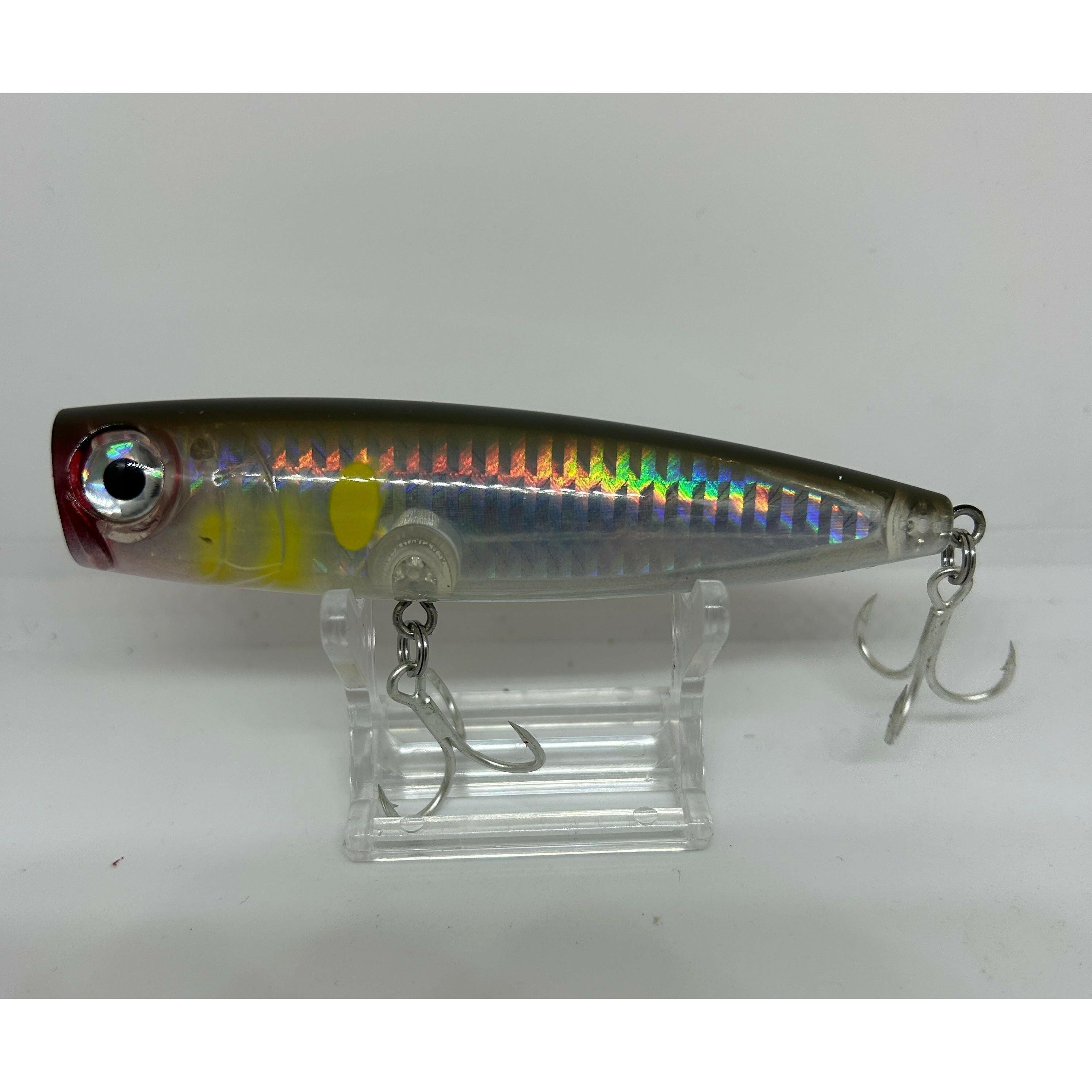 Small 3D Prism Surface Popper Topwater Bass Lure 105mm 23g - Bass Lures UK