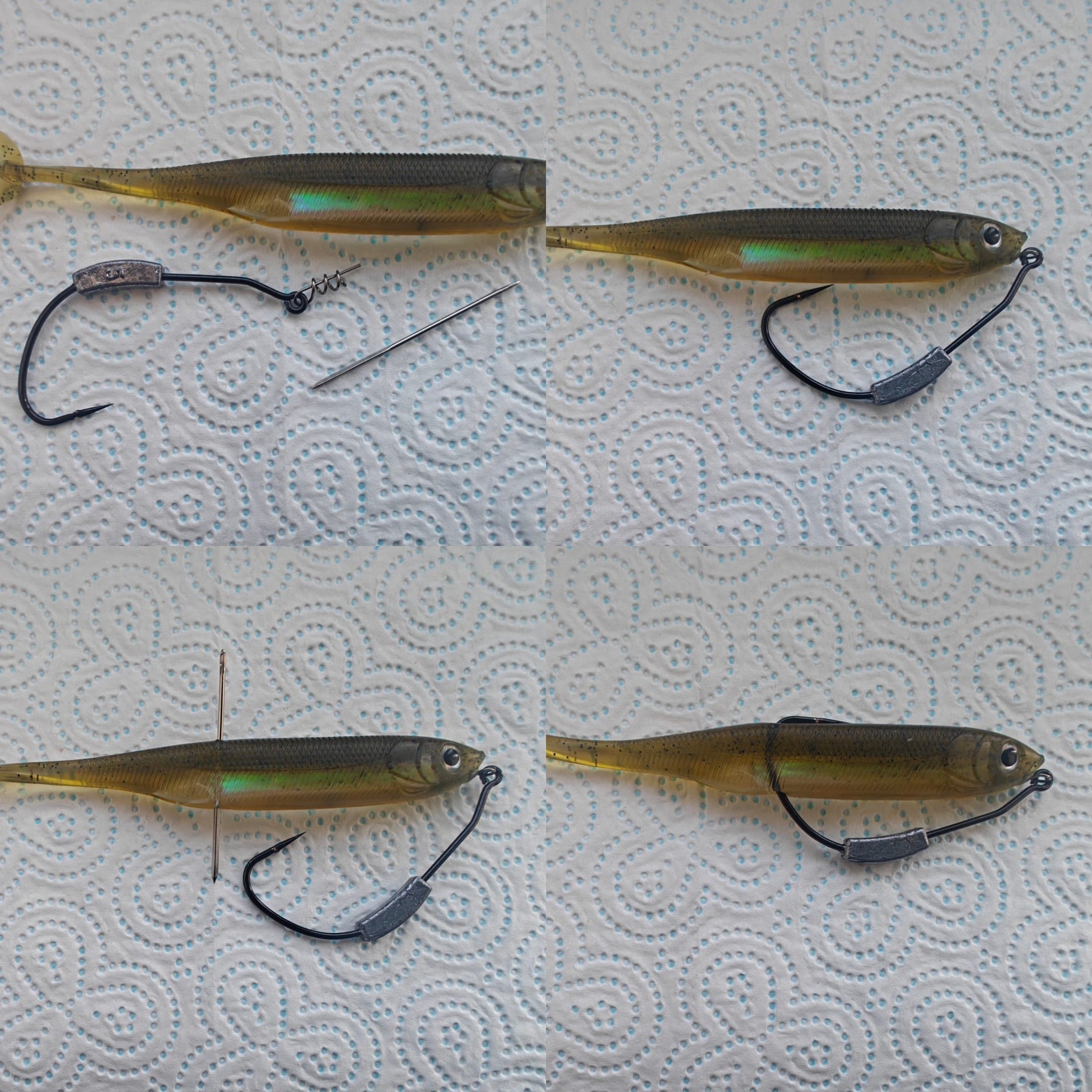 4.5” Soft J Shad Style Bass Lure Sets 125mm 18g