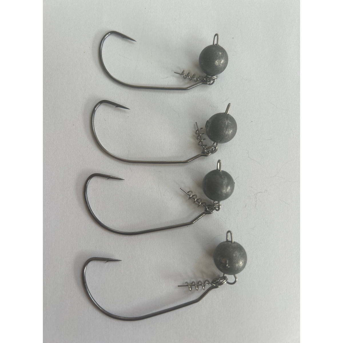 Twistlock Weedless Ball/Cheb Weighted Bass Hooks, Pack of 4