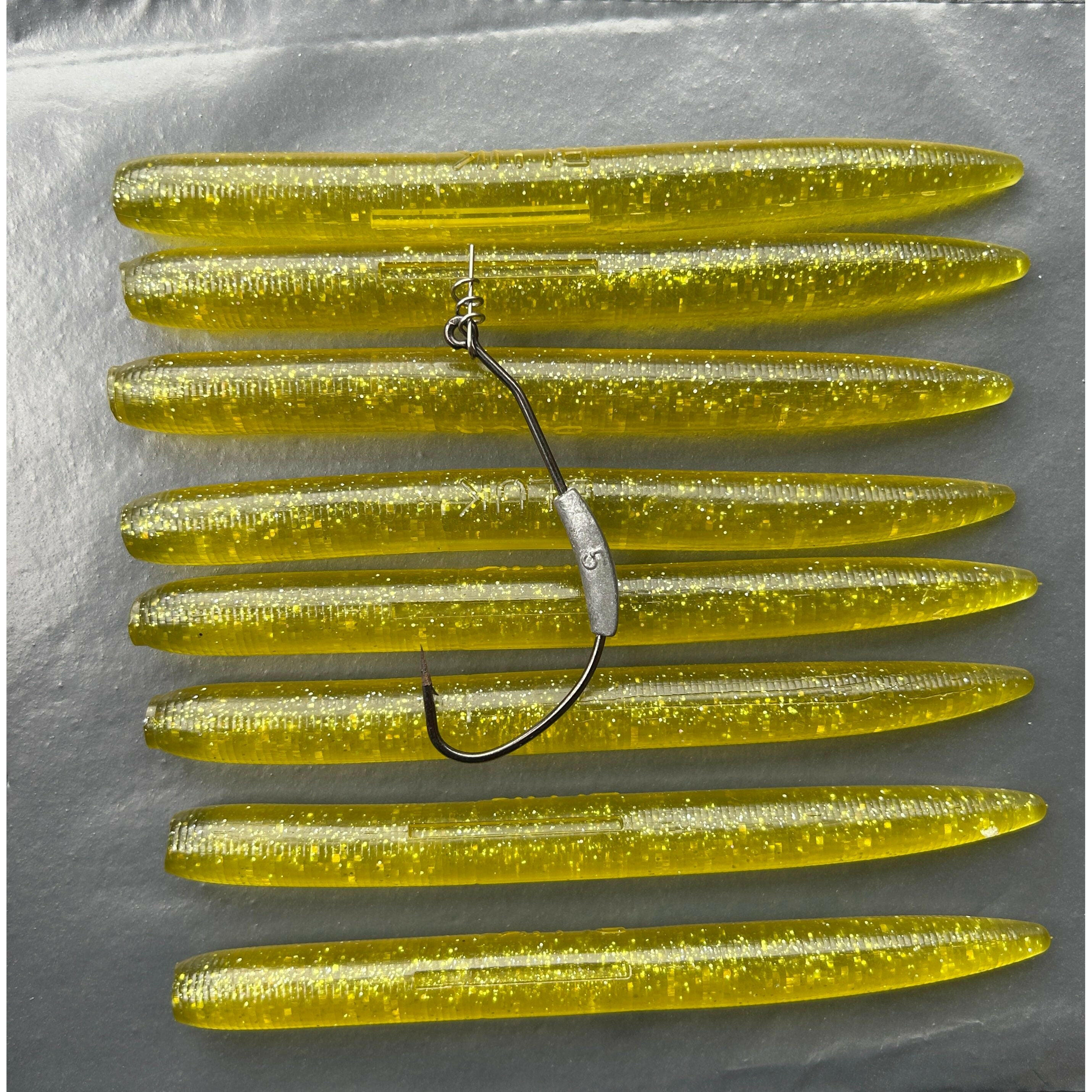 best bass worm lures 5” Handmade Cornish Worm Bass Lure Sets