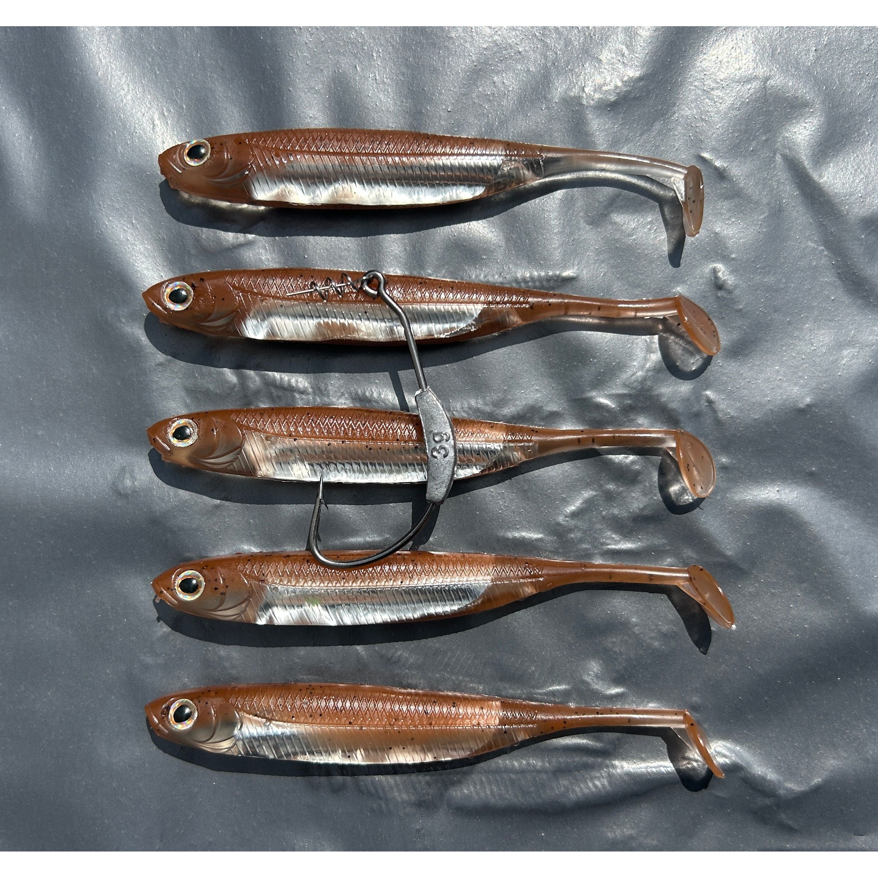 4.5” Supersoft Shad Sand Smelt Bass Lure Sets
