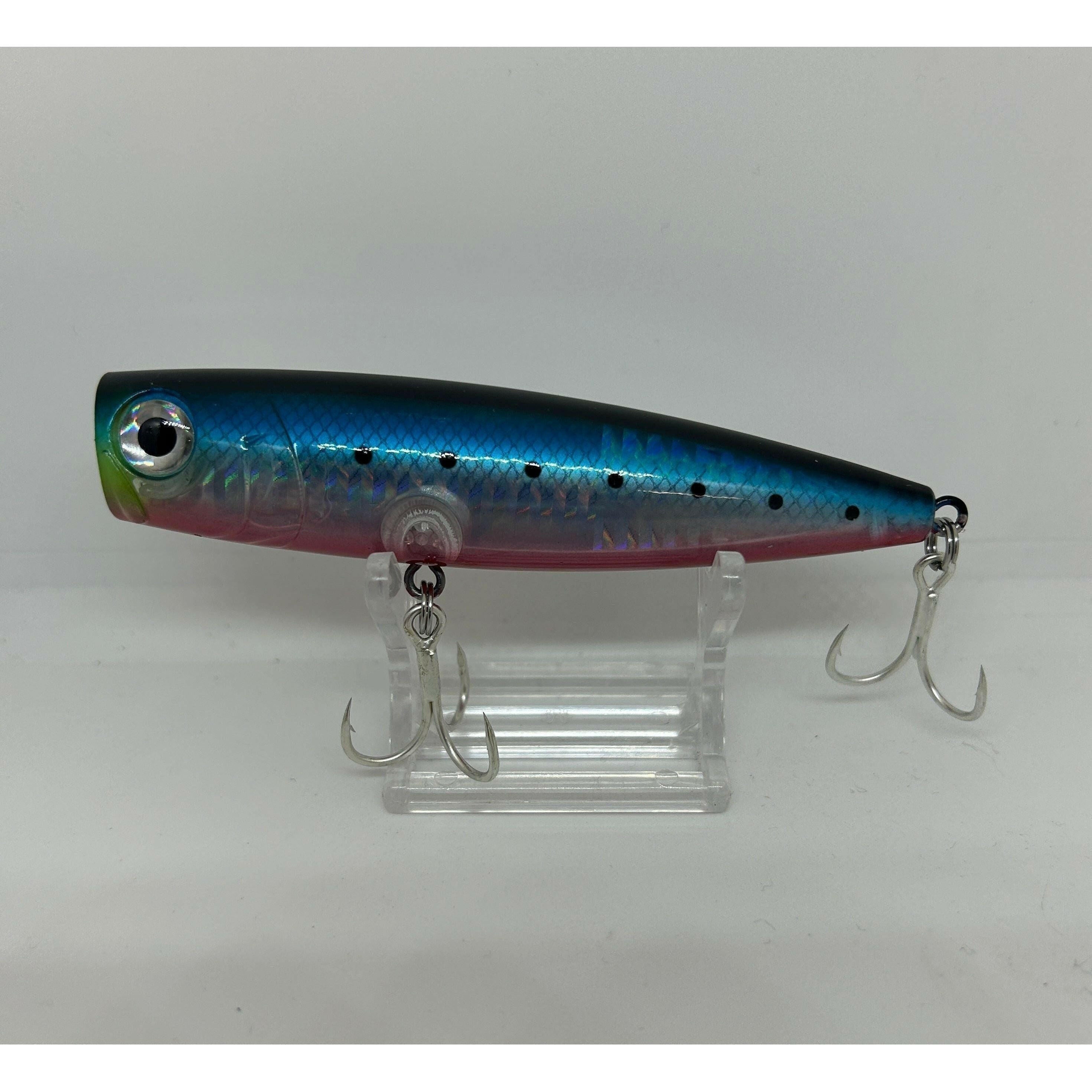 Small 3D Prism Surface Popper Topwater Bass Lure 105mm 23g - Bass Lures UK