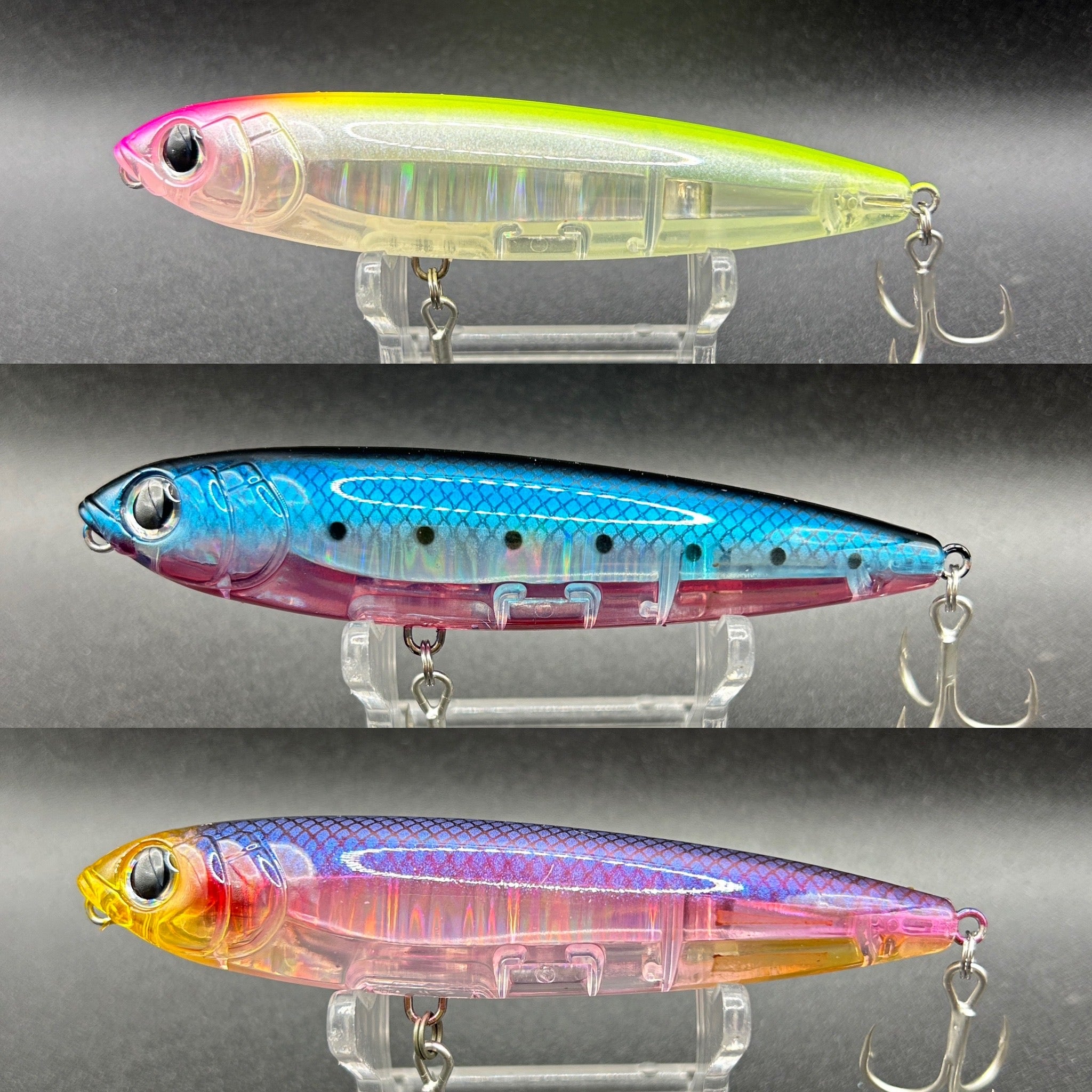 Small Surface 3D Inshore Prism Pencil Bass Lures 100mm 17g Small Surface 3D Inshore Prism Pencil Bass Lures 100mm 17g