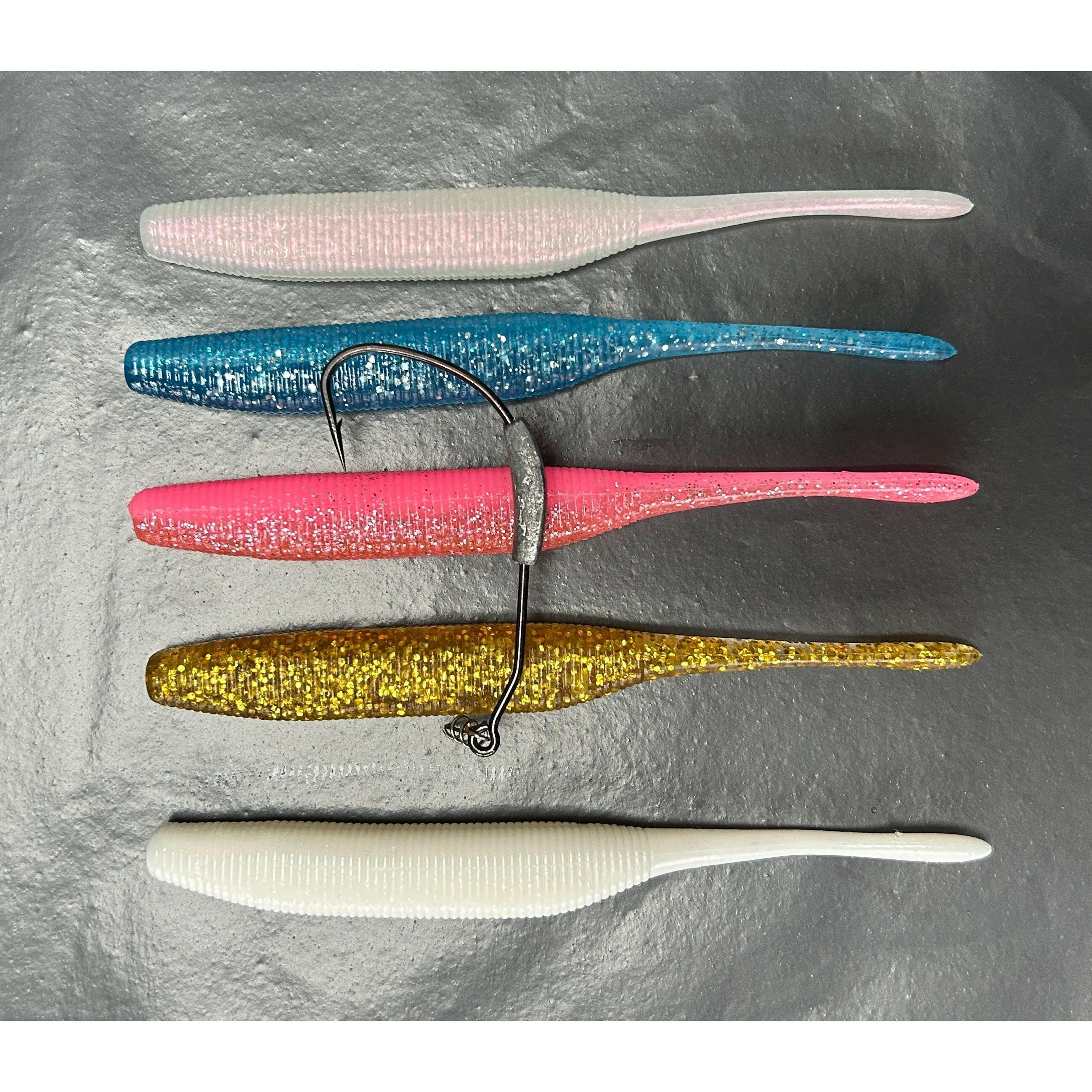 bass lure rods uk 5” Stick Tail Bass Lure Sets