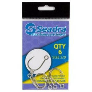 Bass Lure Single Inline Replacement Hooks - Bass Lures UK