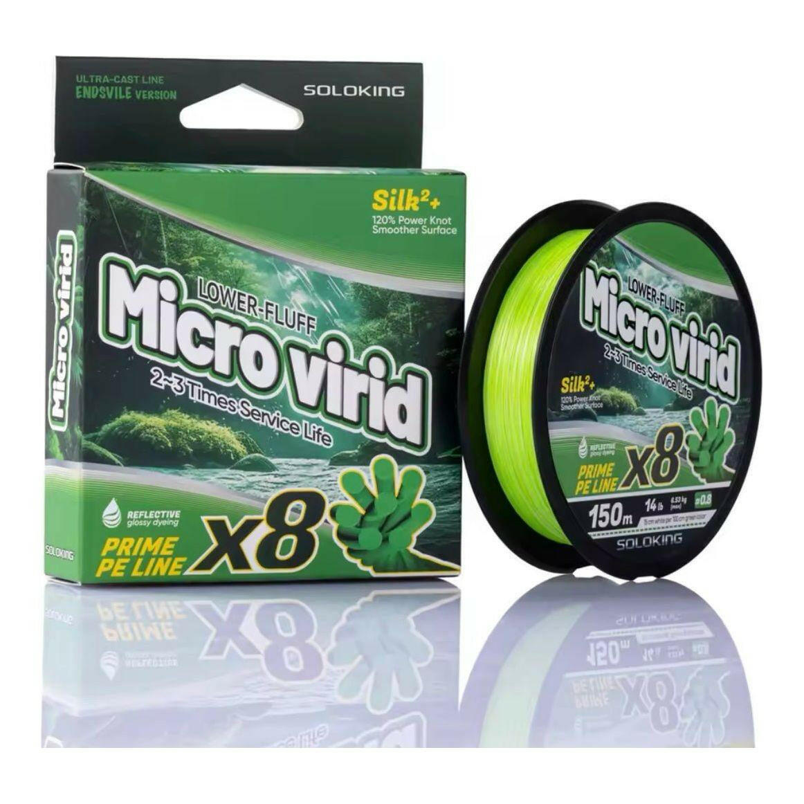 Fishing Braid Ultra Strength & Ultra Smooth x8 PE Blue & Green Fishing Line - Bass Lures UK
