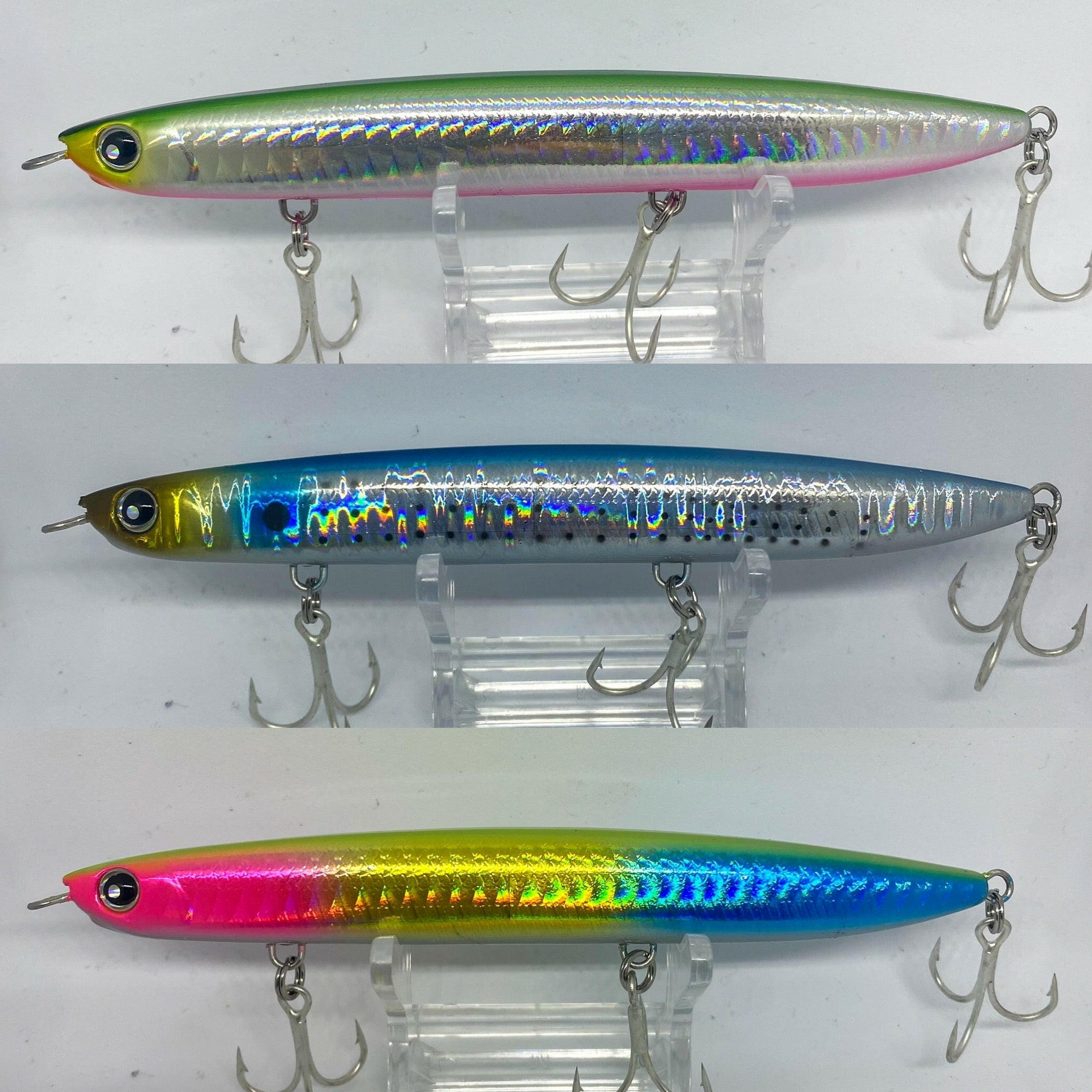 bass painted metal lures Metal Pencil Surf Bass Lure
