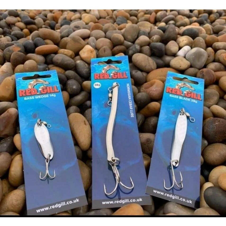 Red Gill Metal Bass & Mackerel Spinners - Bass Lures UK
