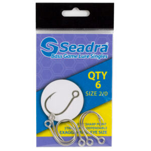 Seadra & Bass Lure Single Inline Hooks