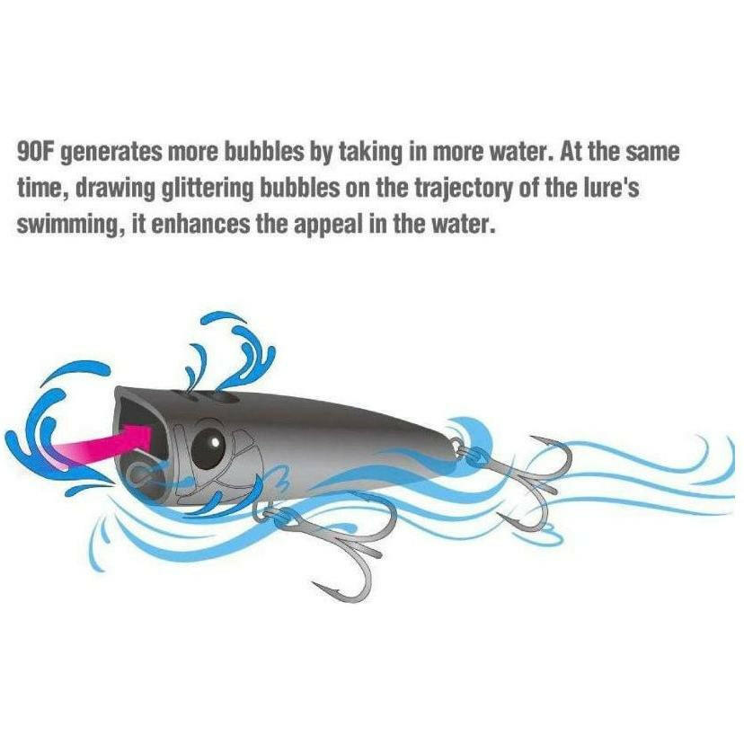 Small Surface Rattle Splash Bass Lure Popper 90mm 23g - Bass Lures UK