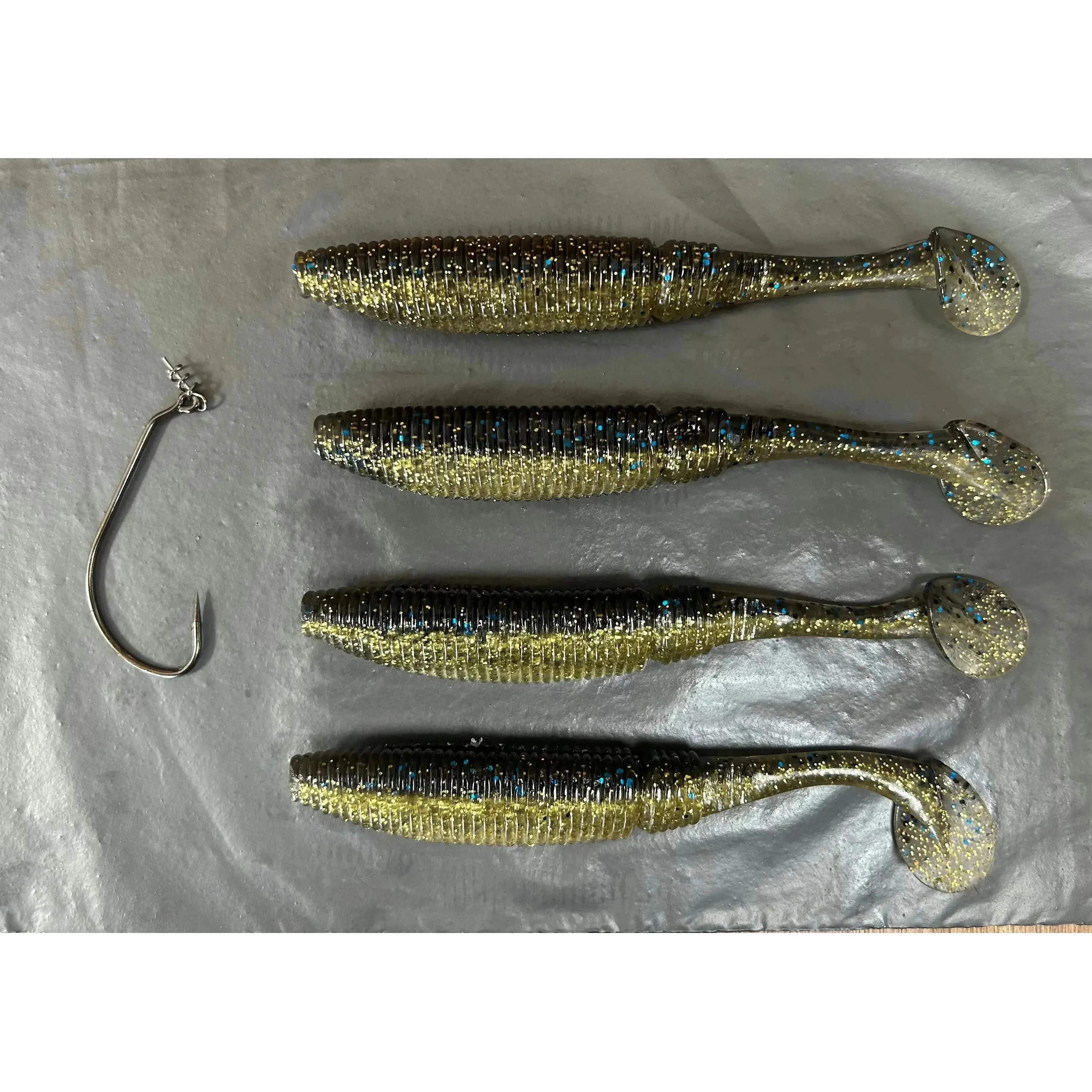 5” Ribbed Shad Bass Lure Sets - Bass Lures UK