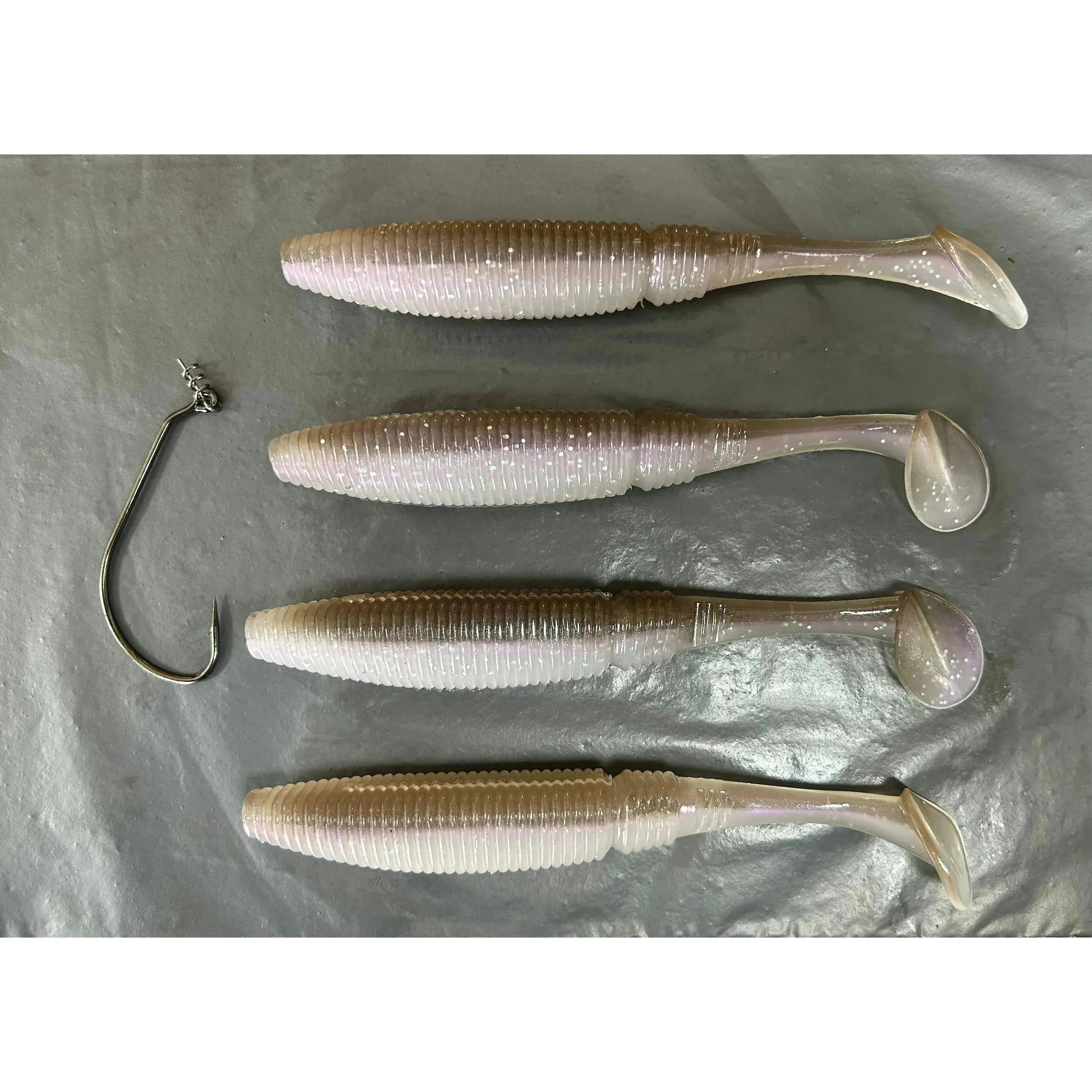 5” Ribbed Shad Bass Lure Sets - Bass Lures UK