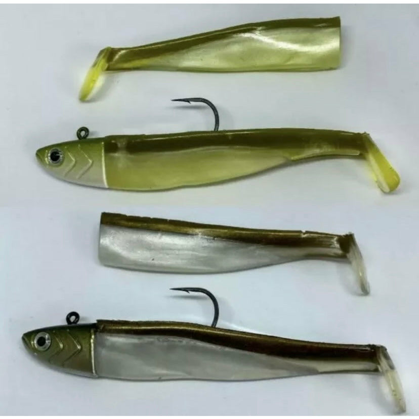 Small Weighted Paddletail Bass Lure Set