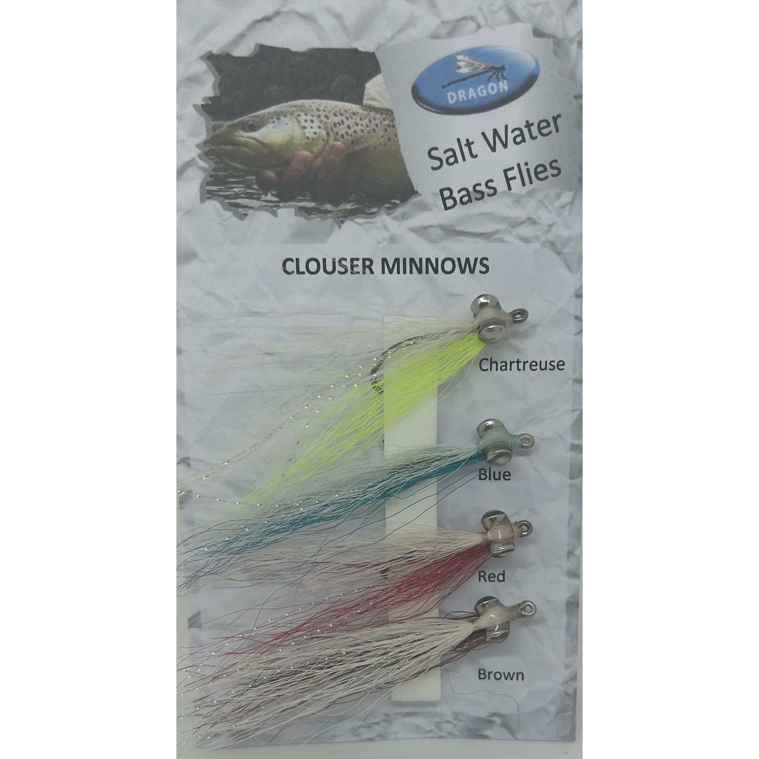Salty Minnow Gray & White S2 Fishing Fly, Saltwater Flies