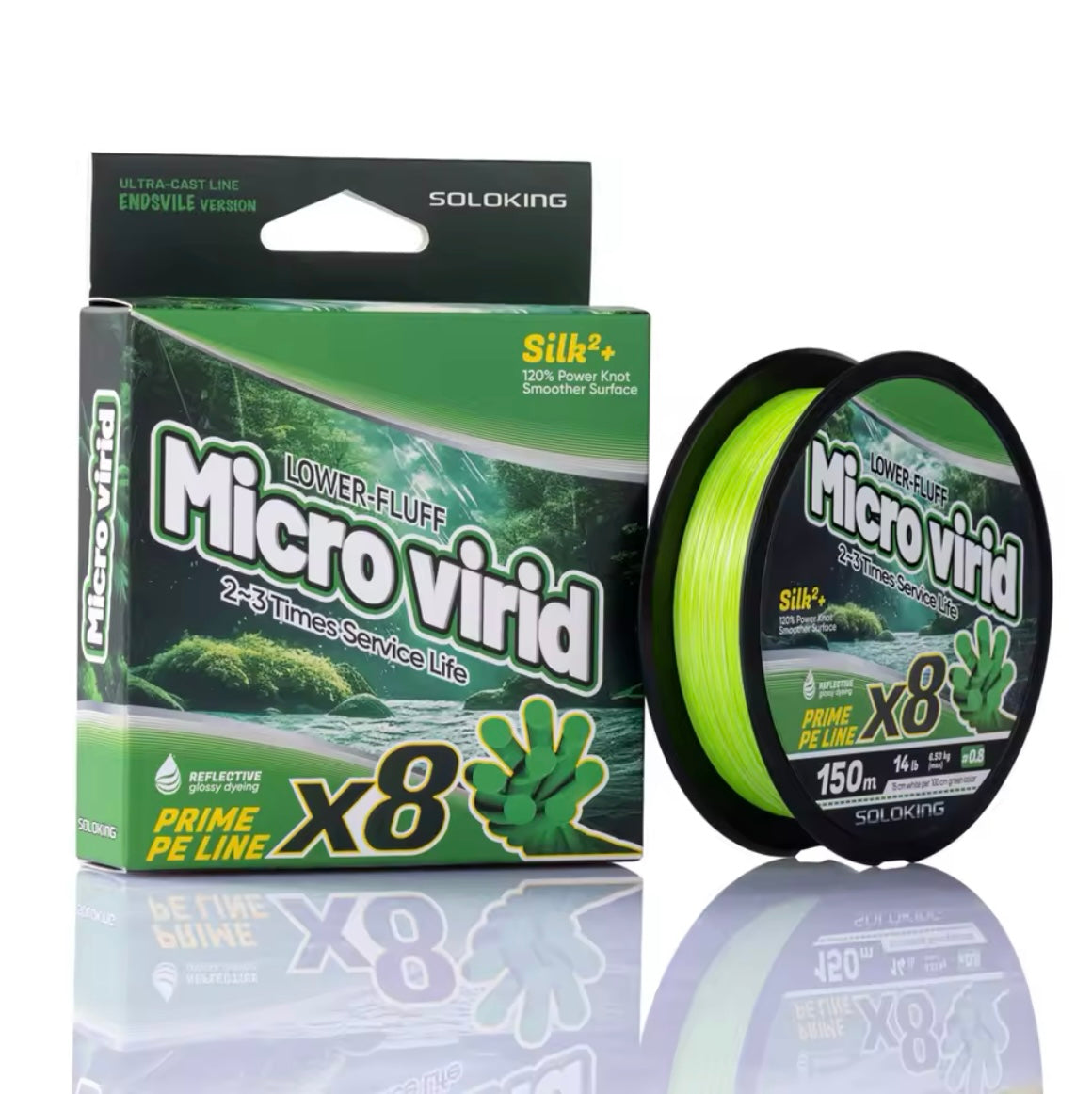 Fishing Braid Ultra Strength & Ultra Smooth x8 PE Blue & Green Fishing Line