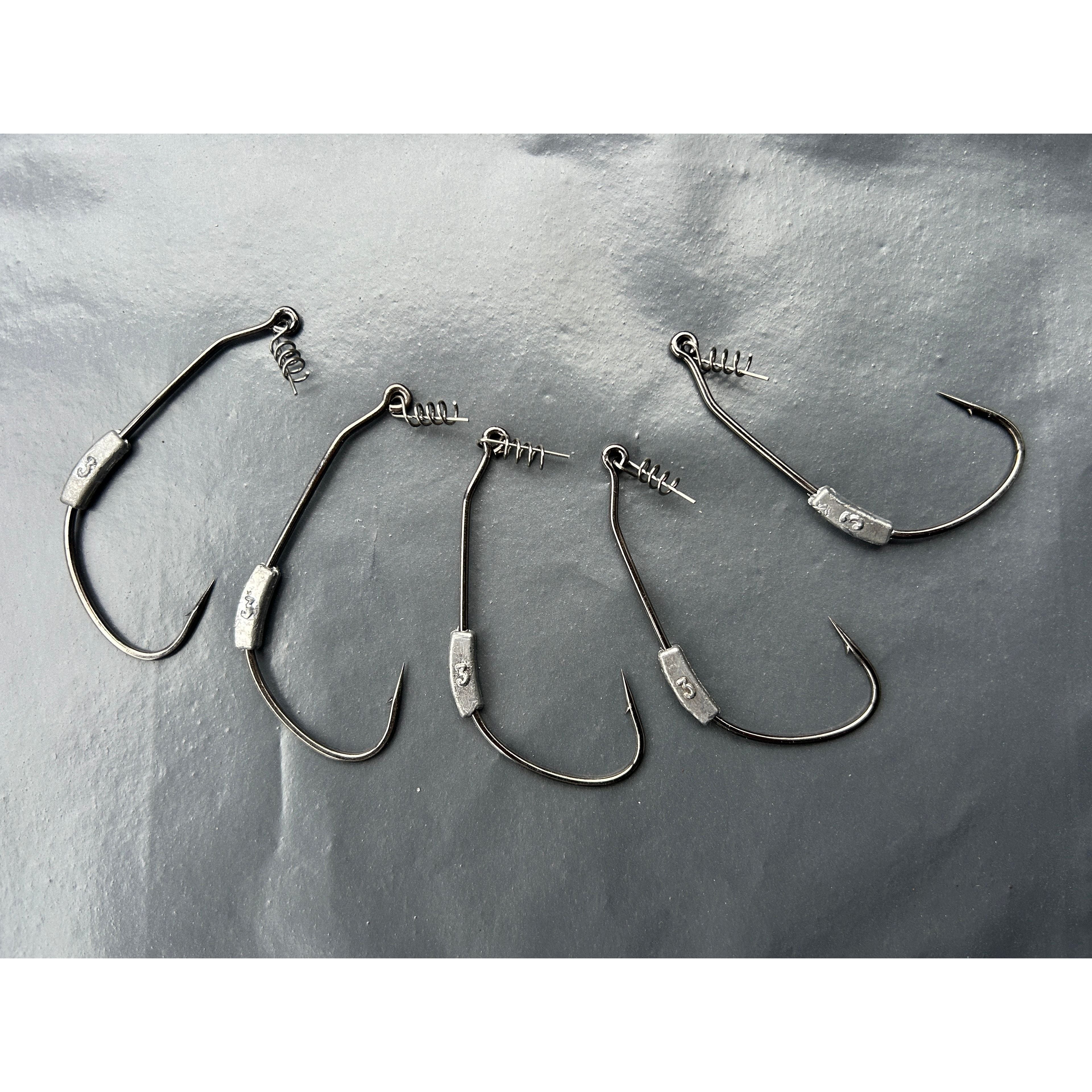 baitless fishing hooks Twistlock Weedless Bass Hooks