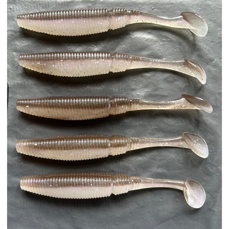 4.5” & 4” Ribbed Bass Lure Shad Set - Bass Lures UK