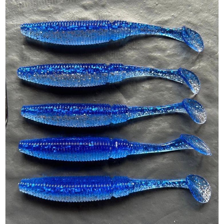 4.5” & 4” Ribbed Bass Lure Shad Set - Bass Lures UK