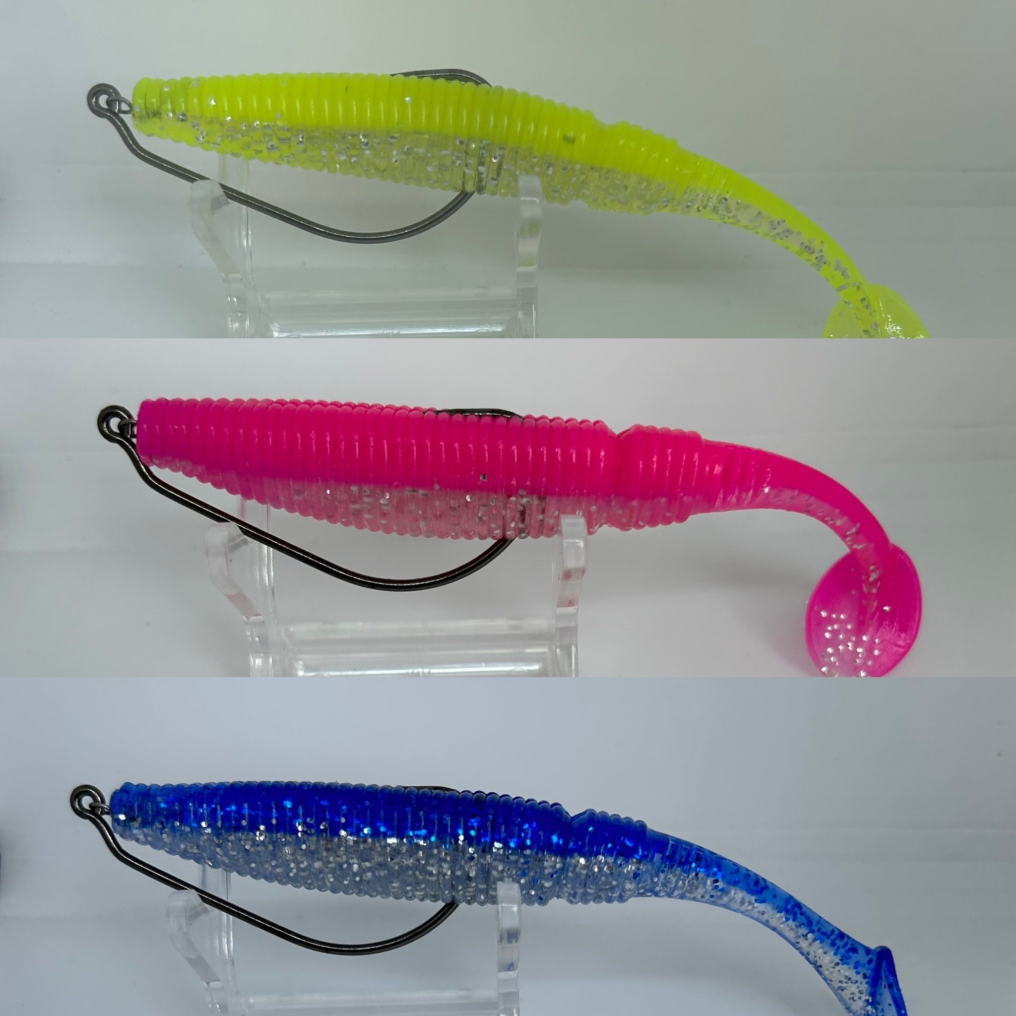 4.5” & 4” Ribbed Bass Lure Shad Set - Bass Lures UK