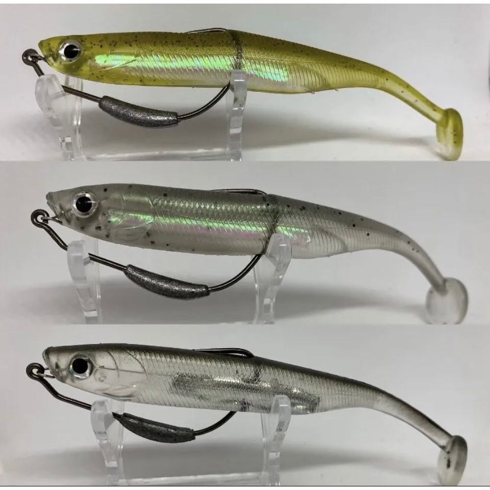 4.5” Soft J Shad Style Bass Lure Sets 125mm 18g - Bass Lures UK