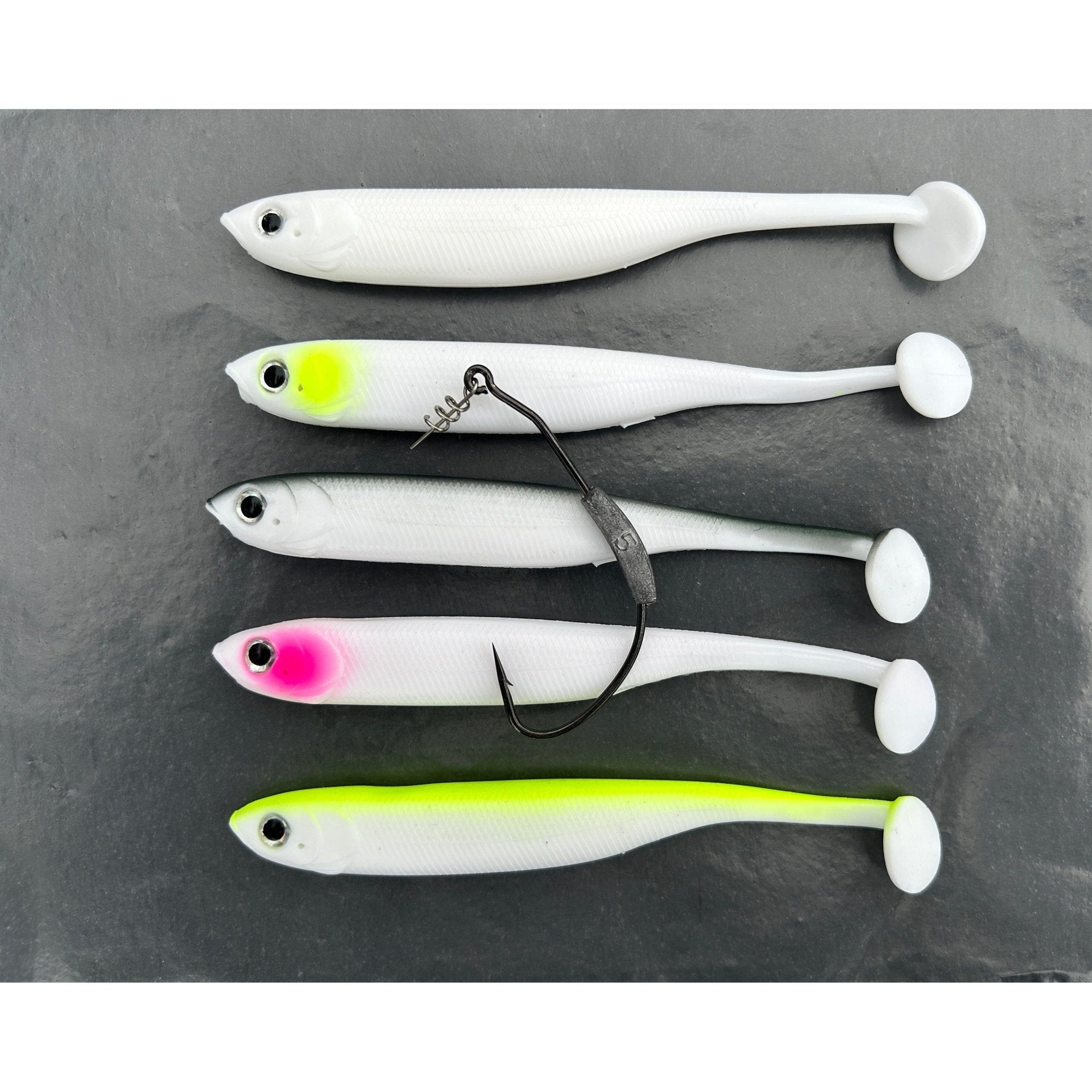 4.5” Soft J Shad Style Bass Lure Sets 125mm 18g - Bass Lures UK