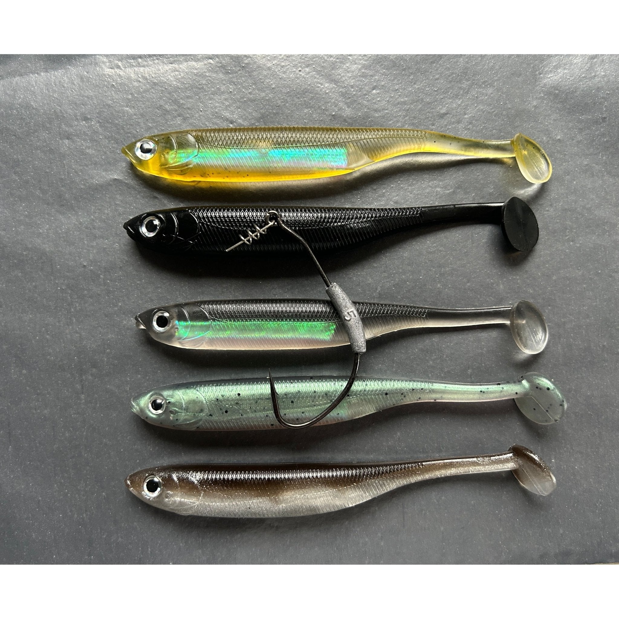 4.5” Soft J Shad Style Bass Lure Sets 125mm 18g - Bass Lures UK