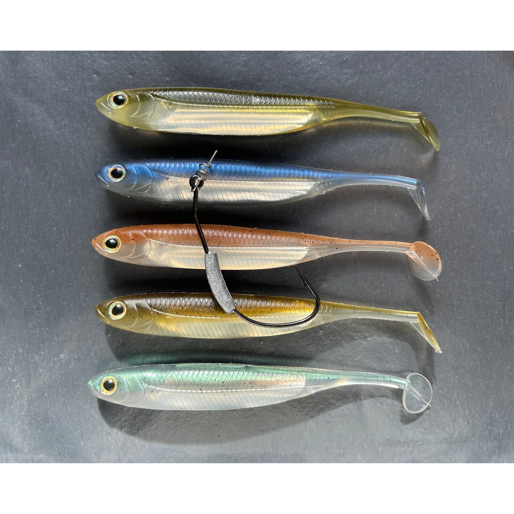 4.5” Supersoft Shad Bass Lure Set 120mm 17g - Bass Lures UK