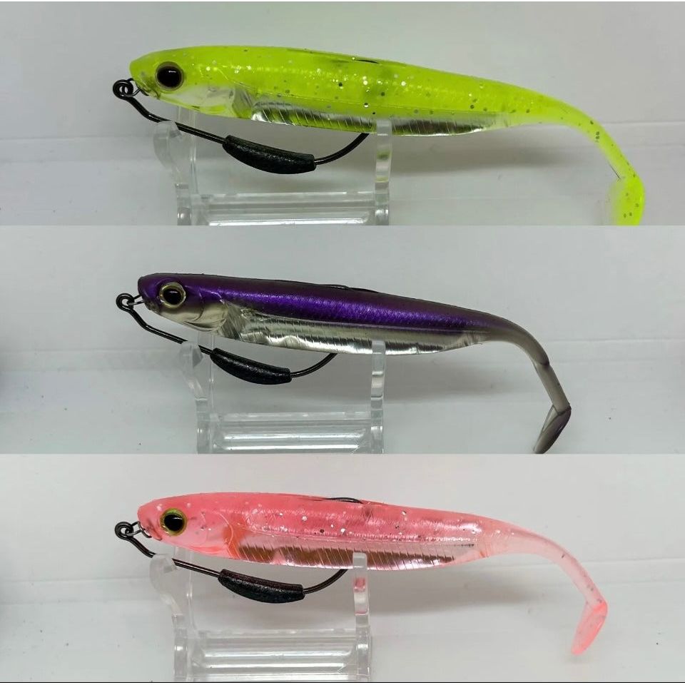 4.5” Supersoft Shad Bass Lure Set 120mm 17g - Bass Lures UK