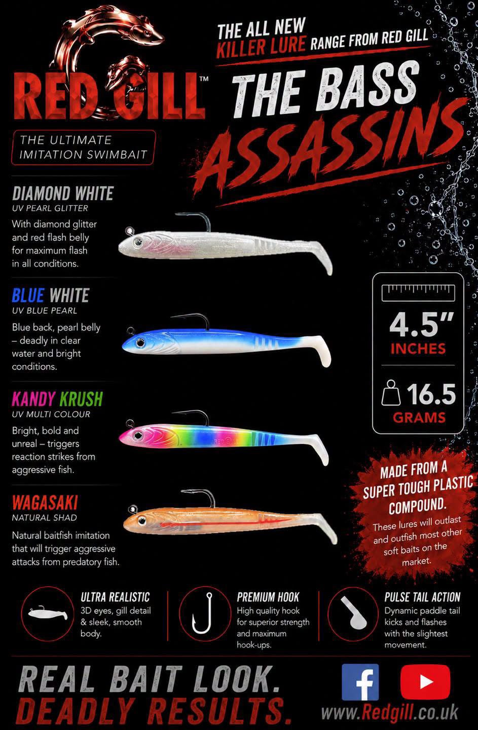 Red Gill Bass Assasins Combo Lure Pack 4.5” 16.5g