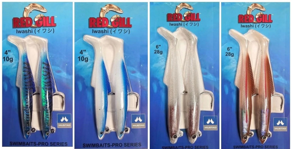 Red Gill Iwashi Bass Lure Swimbaits-Pro Series (New 2025)