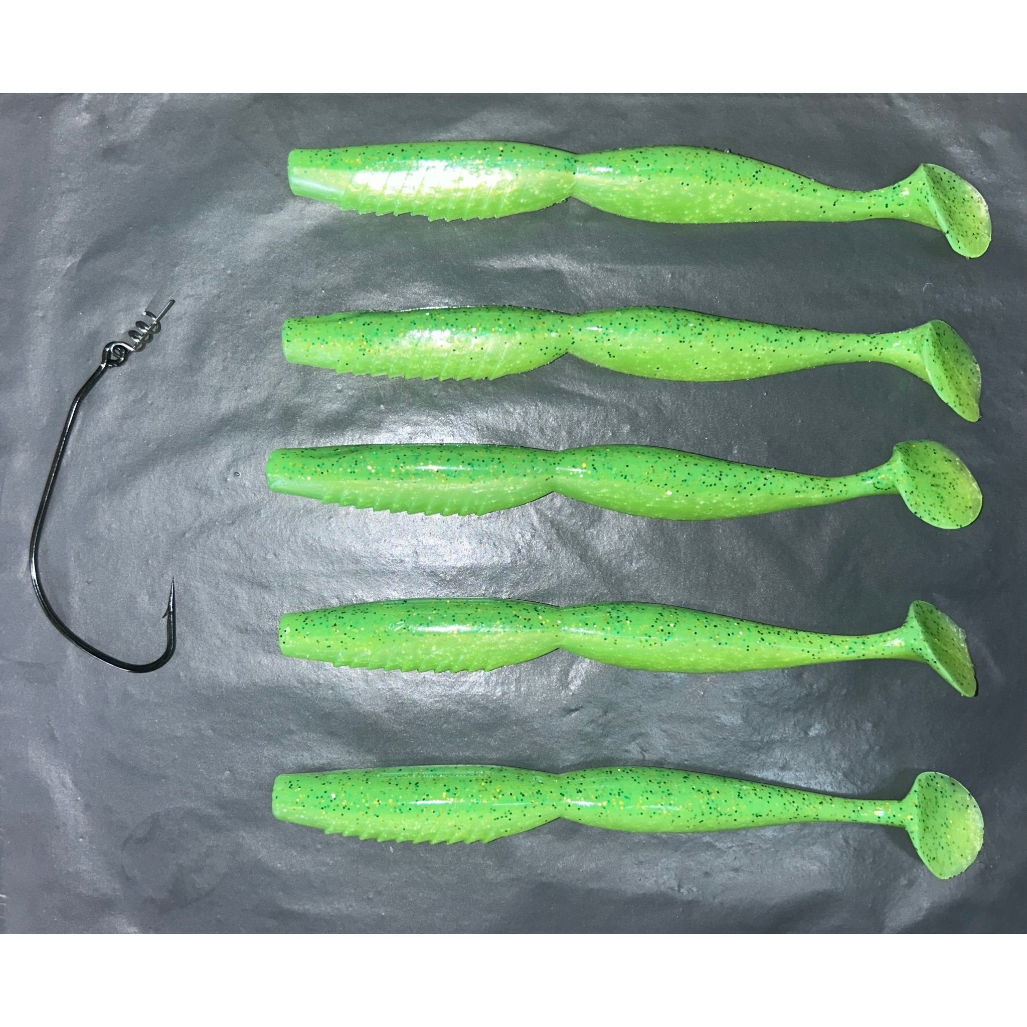 5” & 4” Spindle Paddletail Spinning Bass Lure Sets - Bass Lures UK