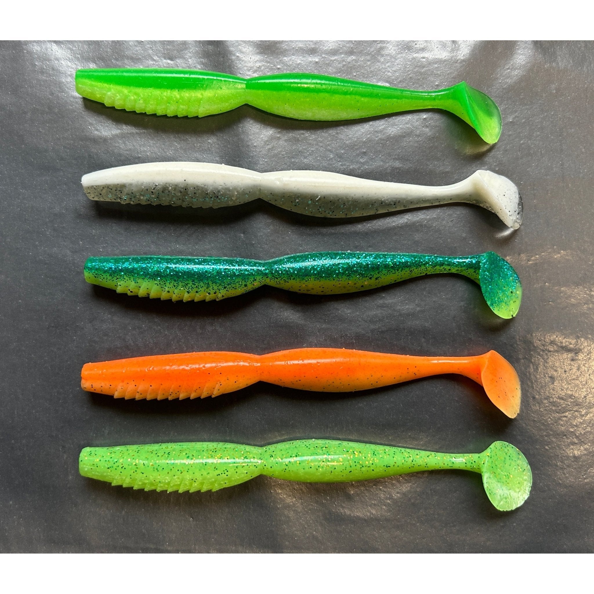 5” & 4” Spindle Paddletail Spinning Bass Lure Sets - Bass Lures UK