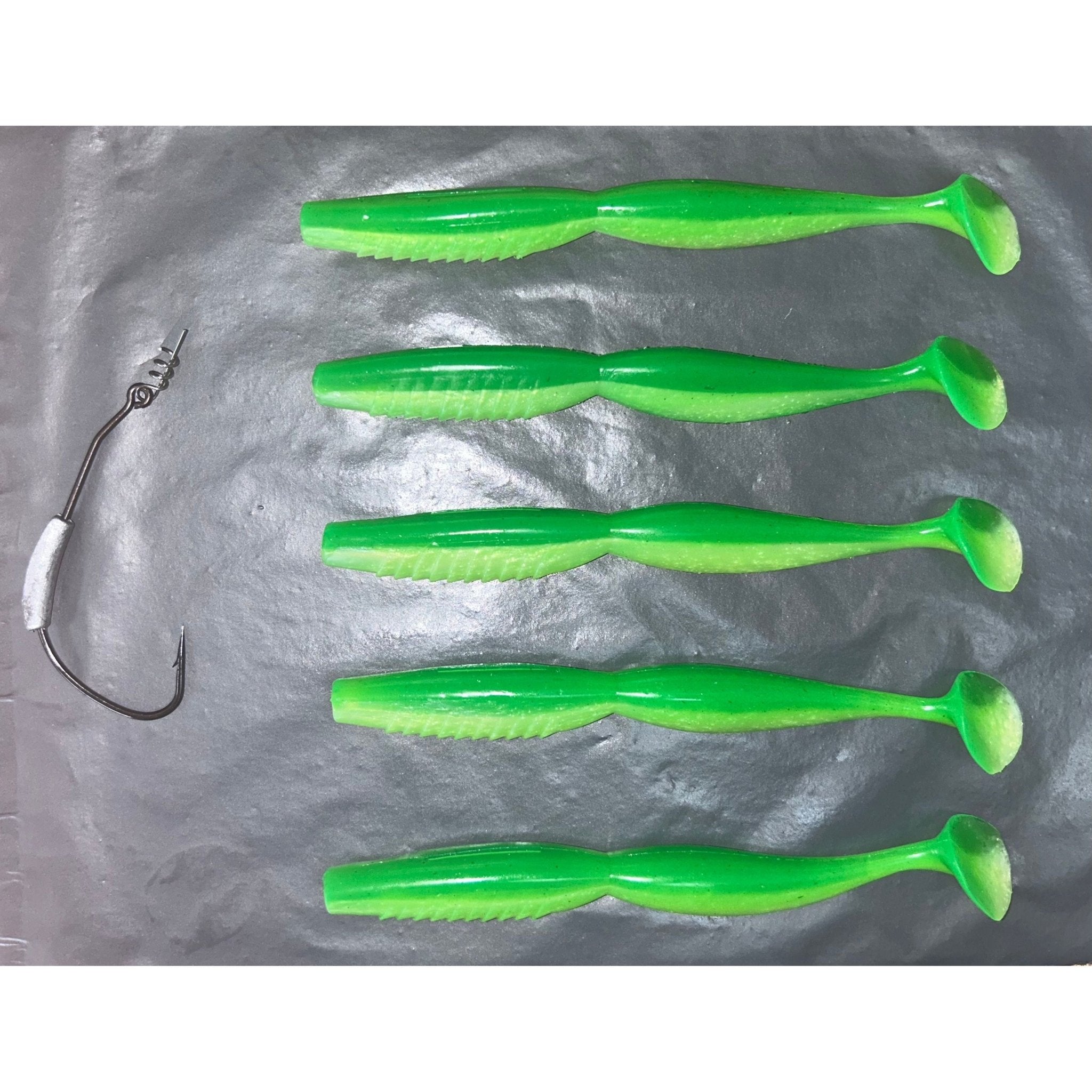 5” & 4” Spindle Paddletail Spinning Bass Lure Sets - Bass Lures UK