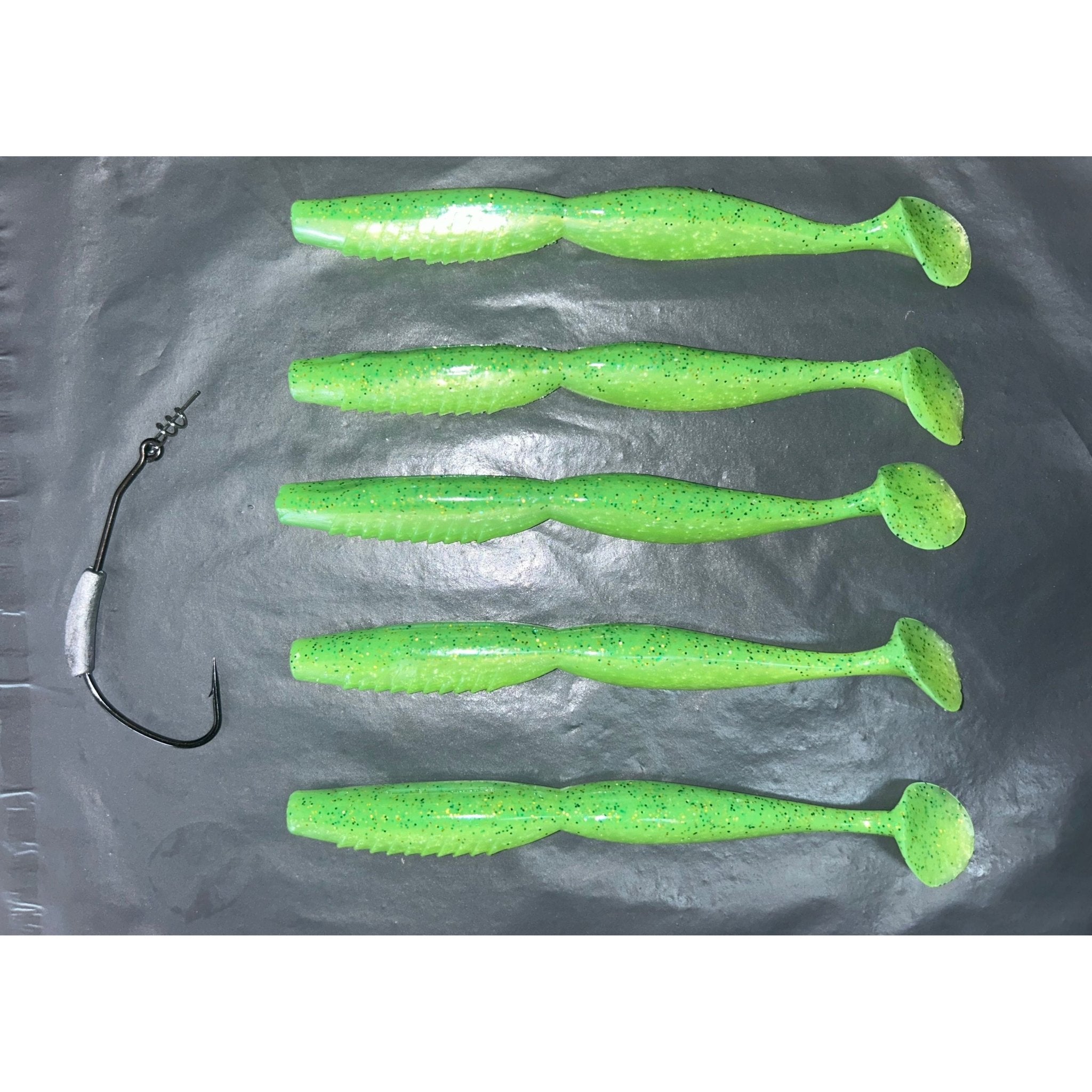 5” & 4” Spindle Paddletail Spinning Bass Lure Sets - Bass Lures UK