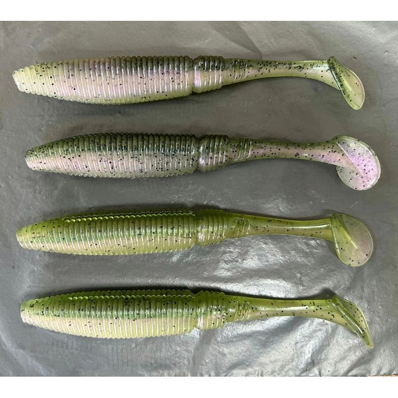 5” Ribbed Shad Bass Lure Sets - Bass Lures UK