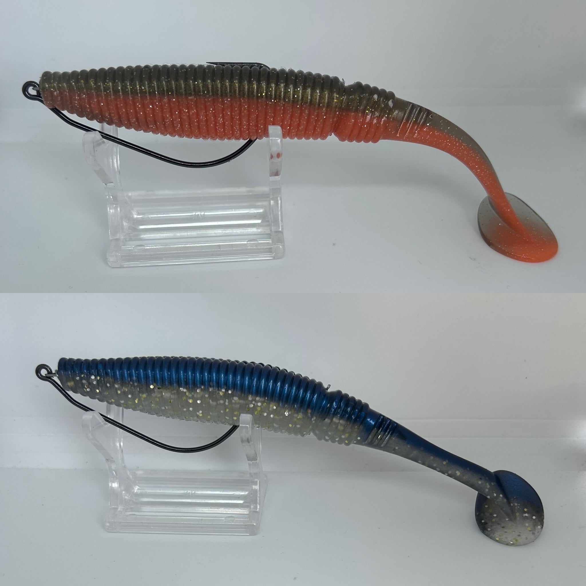 5” Ribbed Shad Bass Lure Sets - Bass Lures UK